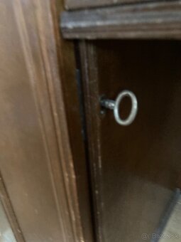 Starožitný drevený písací stôl - 7