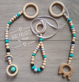 Drevená hrazda / hrazdička pre bábätko - 7