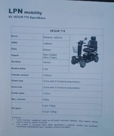 Elektrický vozík štvorkolka Vesur T15 - 7