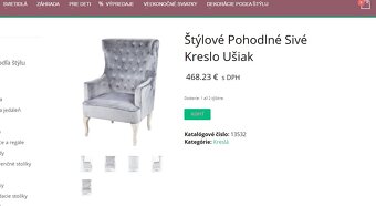 ušiak - sede kralovske chesterfield kreslo - 7