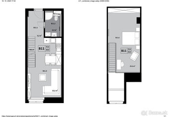 1 izbový byt s mezonetom KVP Grunt č. 11 - 7