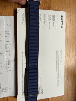 Apple Watch 49mm Navy Alpine Loop - Medium, Natural Titanium - 7