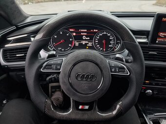 AUDI VOLANT KARBONOVY - zkoseny - karbon - perforovana koža - 7