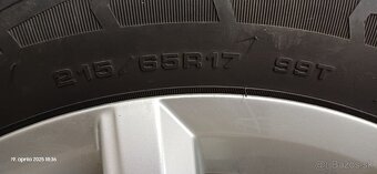 Orginal sada VW disky 6.5Jx17 ET38 zimne pneu Good Year - 7