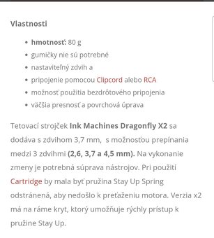 Tetovací strojček Dragonfly X2 - 7