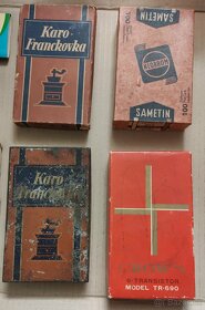 Sbírka retro - staré krabičky, propisky, zámky - 7