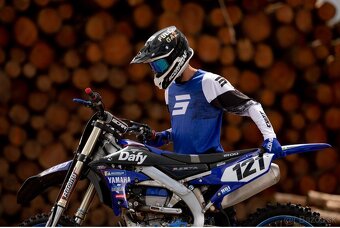 shot modrý set dres nohavice - motocross enduro - 7