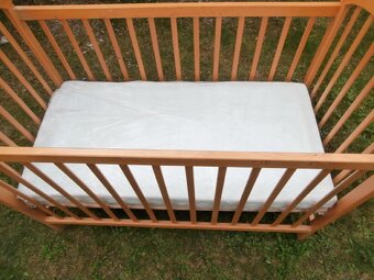 Detská postieľka drevená +matrac - 7