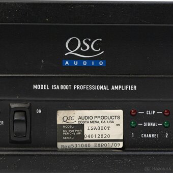 Profesionálny stereo zosilňovač QSC Audio ISA 800T - 7
