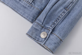 Dievčenská rifľová bunda s volánikmi – nová - 7