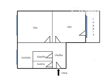 Na predaj 2 izbový na Severe v Martine, 57 m2, veľký balkón. - 7