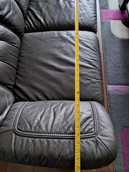 Kožená sedačka kanapa + fotelky - 7