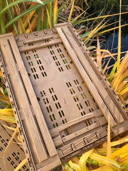 Bednička / Prepravka / skladací box s imitáciou dreva - 7