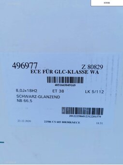 Mercedes GLC Borbet Z alu disky 5X112 R18 ET38 8J 1237 - 7