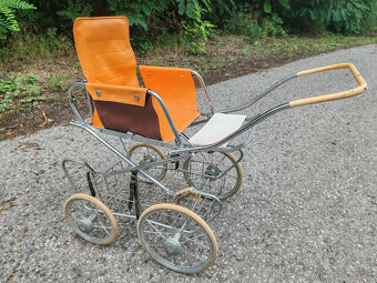 Retro detský kombinovaný kočík pre bábiky - 7