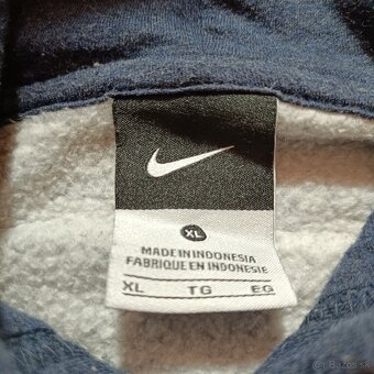 Nike modrá mikina s veľkým logom spellout y2k vintage XL - 7