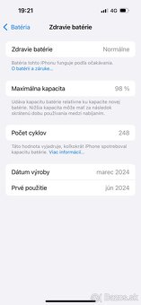 📱 Apple iPhone 15 Pro 256 GB Natural Titanium – výborný sta - 7