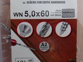 Terasové vruty nerez C1, C2 i A2. Torx - 7