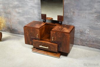 ŠTÝLOVÝ TOALETNÝ STOLÍK ART DECO SO ZRKADLOM - 7