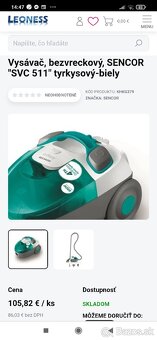 Vysávač Sencor vacuum cleaner svc 511TQ - 7