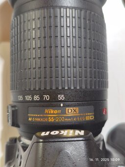 Nikon D3100 + AF-S 55-200mm nafotené 7602 uzávierok - 7
