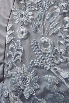 Šedo modré elastické šaty, 2XL/48 - 7