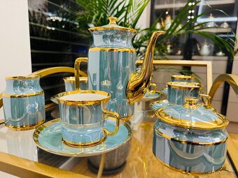 Retro veľká súprava porcelánu na kávu aj čaj Valaská Belá - 7