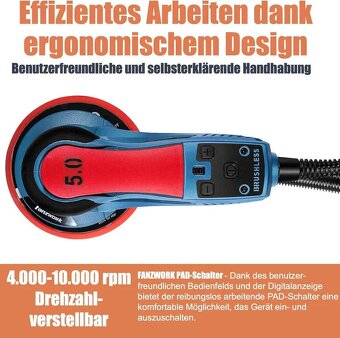 Nová Excentrická brúska 49B FANZWORK s brúsnym tanierom 150 - 7