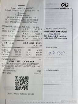 Predám zánovný detsky bycikel author matrix veľ.rámu 12,5 - 7