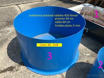 Plastová kaďa 416 L a smaltovaná vaňa na zrážkovú vodu - 7