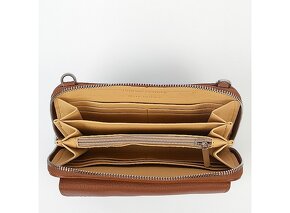 Kožená crossbody kabelka - peňaženka - 7