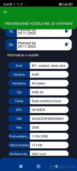 Predám Audi A6 3.0tdi 171kw - 7