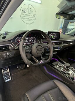 AUDI VOLANT KARBONOVY ZKOSENY s airbagom a RS padlami - 7