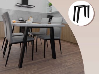 Stolové nohy kovové, čierne 2 ks - 7