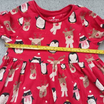 Vianočné šaty + tričko , velk.110 - 7