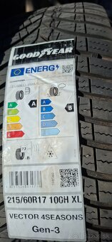 Predám celoročné pneumatiky Goody Year 215/ 60/17 - 7