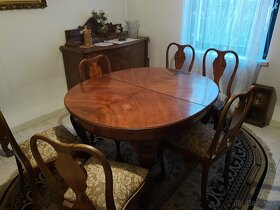 predám starožitný nábytok: komody + stôl + stoličky - 7