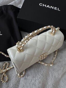 Chanel top handle biela taska kabelka nova - 7