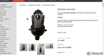 kovove zahradne umyvadlo 61cm zlata patina -40% - 7