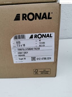 Nové Alu disky VW R18 Ronal R70 7,5X18 ET40 5X112 1231 - 7