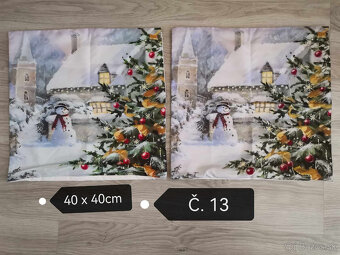 Vianočné obliečky na vankúš 40 x 40cm NOVE - 7