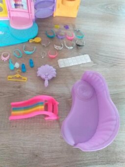 Barbie domček Dúhový zámok,bábika princezná zdarma - 7