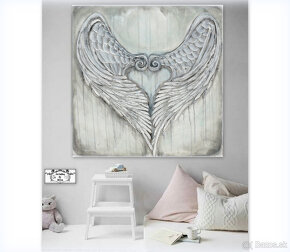 Strážny anjel - Vintage krídla 100x100 cm - 7