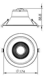 LIIM0011-A Segon Basic 20W CCT 3K 4K 6K UGR 19 230V 60° ECG - 7