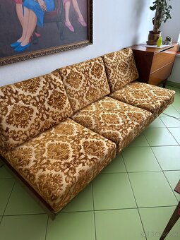 Retro gauč, perinár, stolík - 7