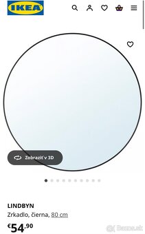 NOVÉ - zrkadlo 80 cm LINDBYN // IKEA 2 kusy - 7