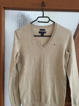 TOMMY HILFIGER originál smotanový damsky svetrik S - 7