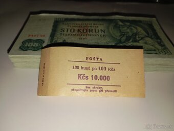 BANKOVKY 100 KUSŮ 100 KČS 1961, JEN VZÁCNÉ SÉRIE - 7