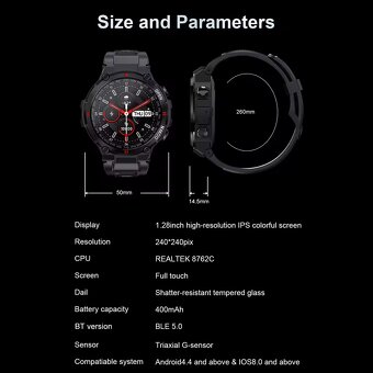 LEMFO K22 smart hodinky - zla bateria - 7