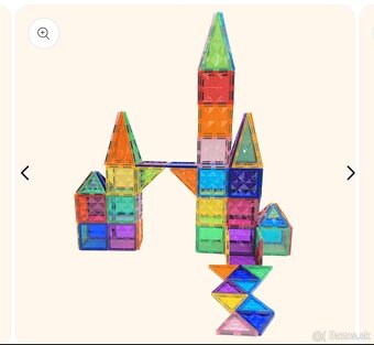 Magnetická stavebnica 100 kusov nová colormag packeta v cene - 7